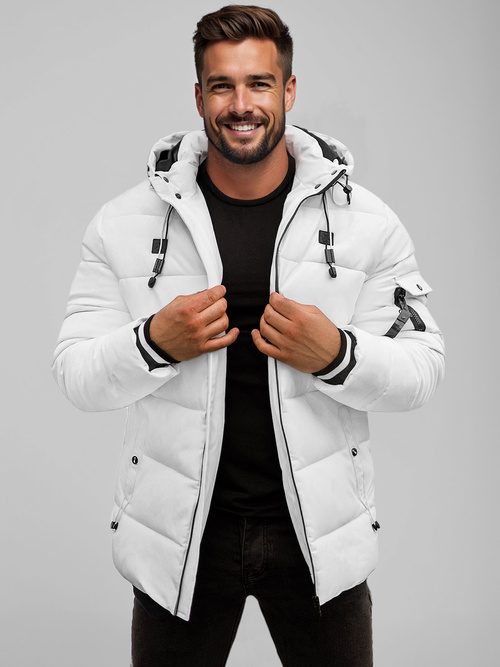 Мъжко яке бял OZONEE JS/57M7502/281Z