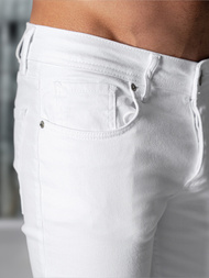 Мъжки дънки бяло OZONEE E/5348/01Z