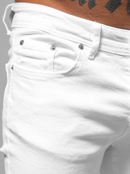 Мъжки дънки бяло OZONEE E/5391/01