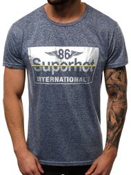 Мъжка тениска тъмносин OZONEE JS/KS2056