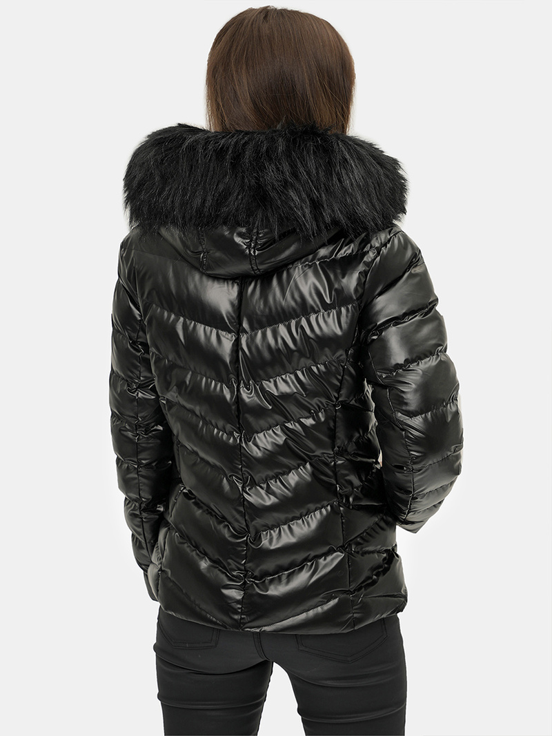 Дамско яке черно OZONEE JS/M773/392A