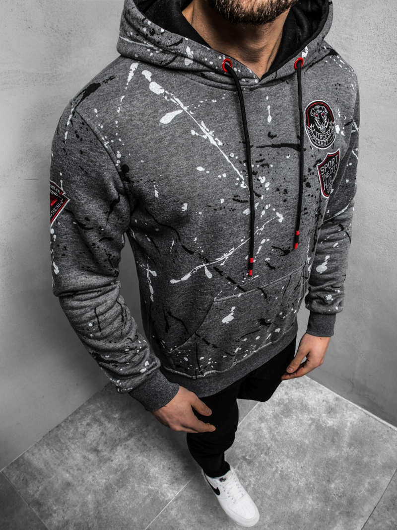 Мъжки суитшърт сив OZONEE JS/DD275Z