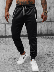 Мъжко долнище на анцуг черни OZONEE JS/8K165