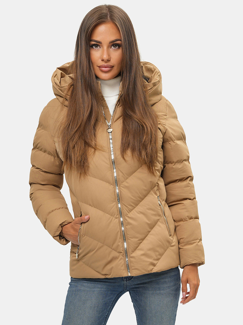 Дамско яке бежова OZONEE JS/M725/84