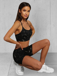 Дамски анцуг от две части черен OZONEE O/XL015/1