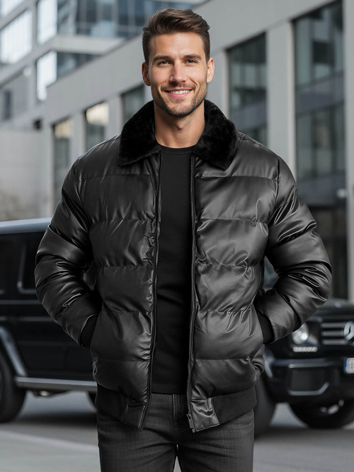 Мъжко яке черно OZONEE O/M795Z