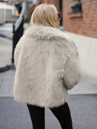 Дамско яке сиво-бежова OZONEE JS/61M8515/92