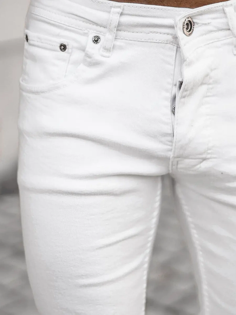 Мъжки дънки бяло OZONEE E/5391/01Z