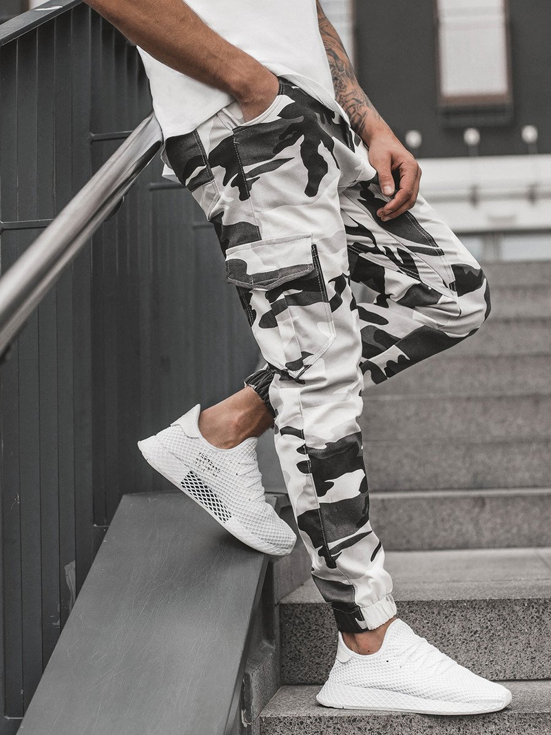 Мъжки панталони JOGER черно-бяло OZONEE A/404