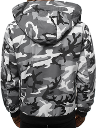 Мъжко яке камуфлаж сиво OZONEE JS/2019005