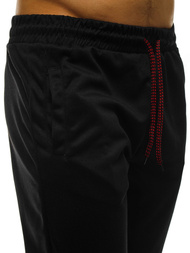 Мъжко долнище на анцуг черни OZONEE JS/JZ11016