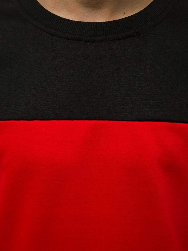 Мъжки суитшърт червена OZONEE JS/JZ11053