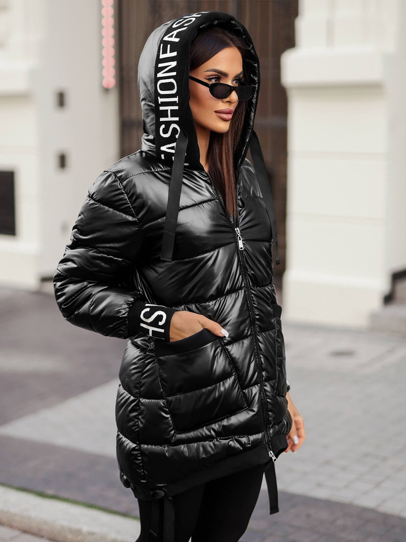 Дамско яке черно OZONEE JS/5M3188/392Z