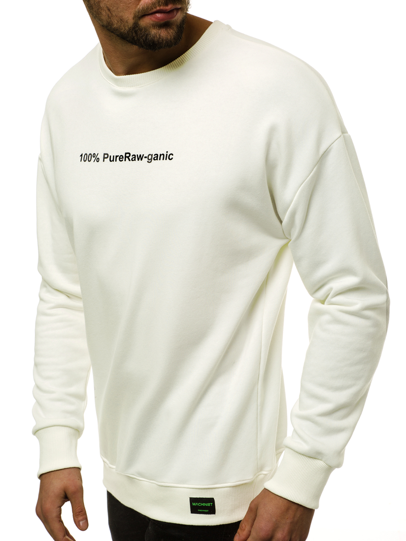 Мъжки суитшърт екрю OZONEE MACH/3149