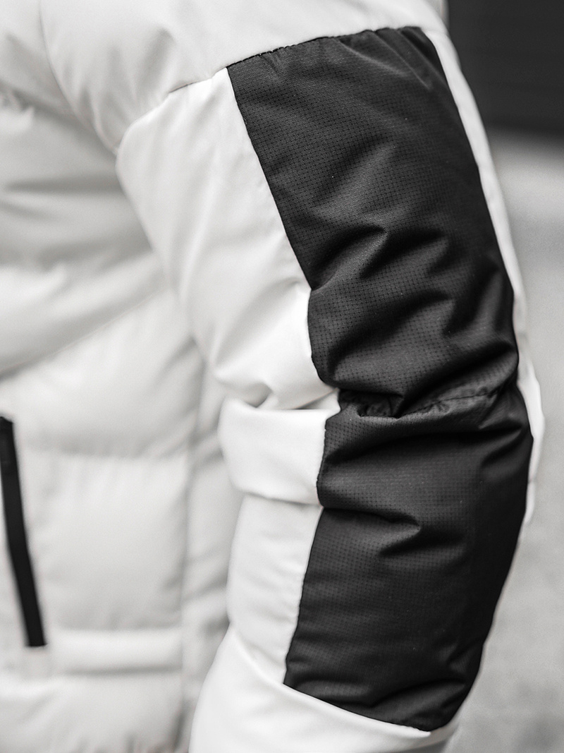 Мъжко яке бяла OZONEE O/M798