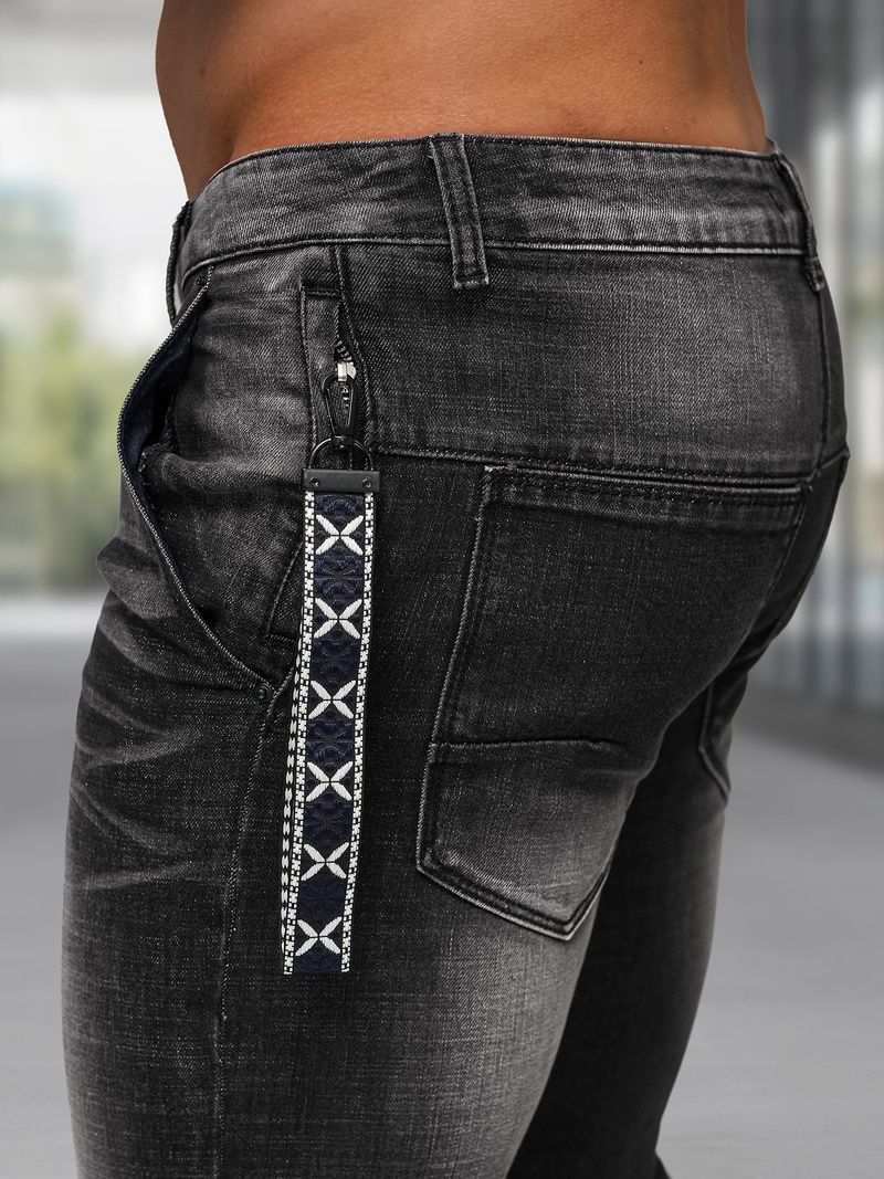 Мъжки дънки черни OZONEE NB/MP0091N