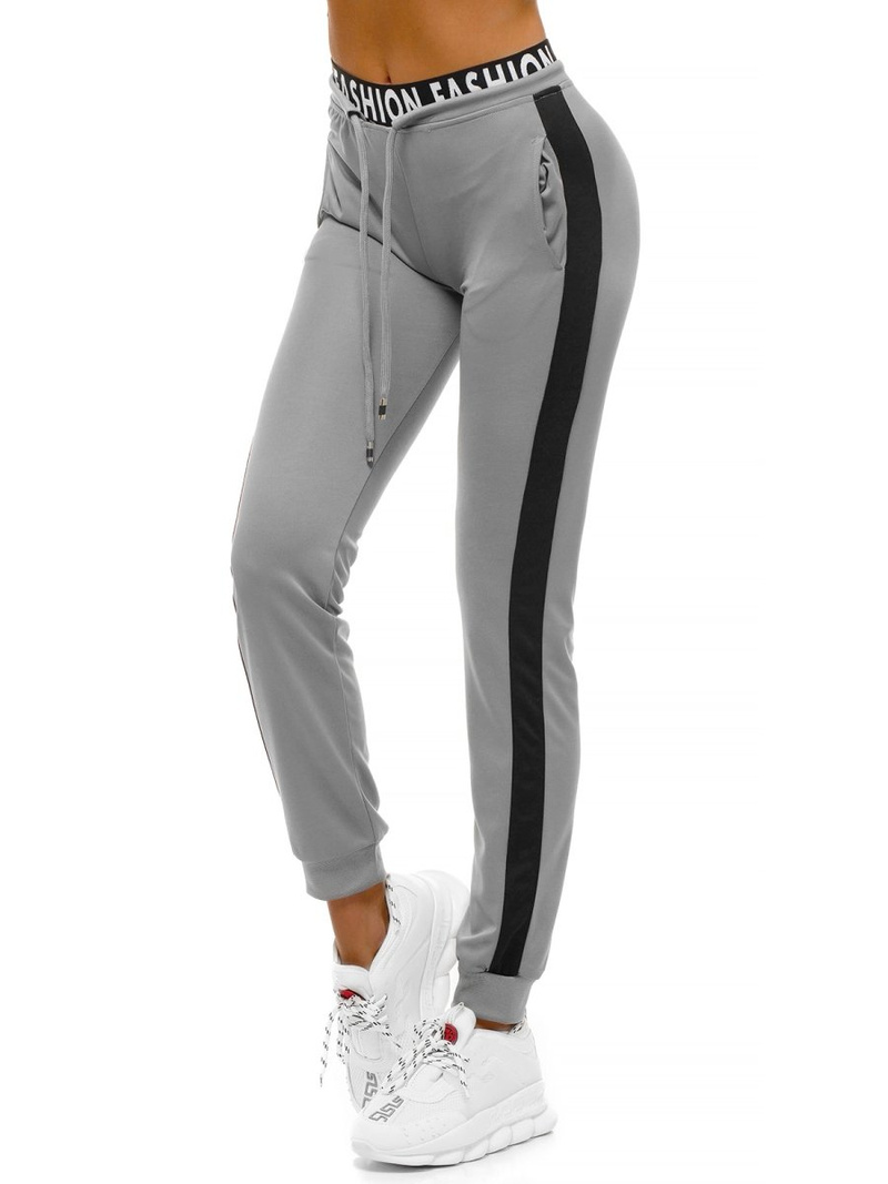 Дамски долнища на анцуг сиво OZONEE O/82316