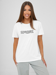 Дамска тениска бяло-черен OZONEE JS/YJ77716