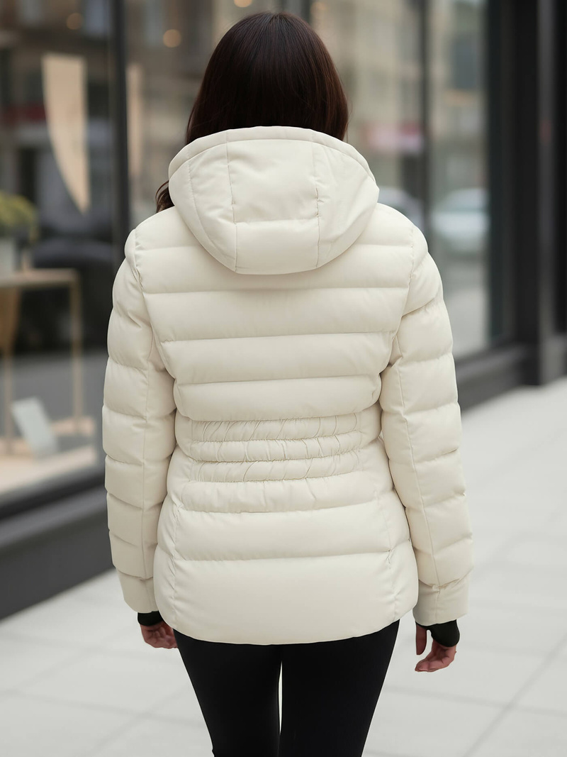 Дамско яке екрю OZONEE JS/M769/281