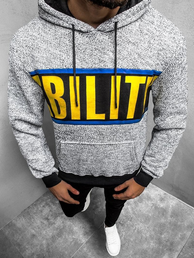 Мъжки суитшърт сива OZONEE JS/KS1936Z