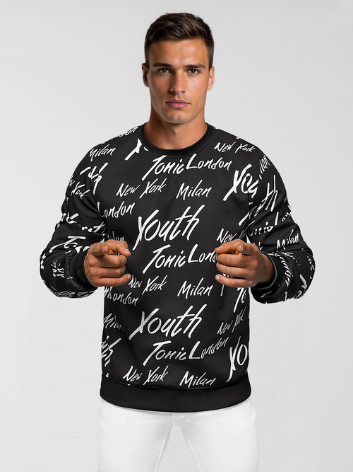 Мъжки суитшърт черна OZONEE JS/8B1189/3Z