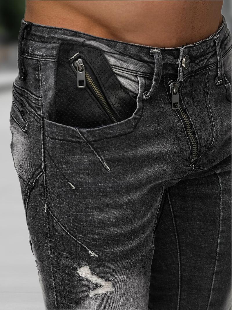 Мъжки дънки черни OZONEE NB/MP0045NZ