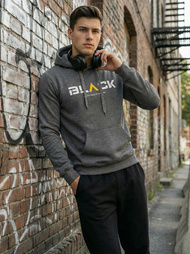 Мъжки суитшърт графитен OZONEE JS/8B1756/5Z