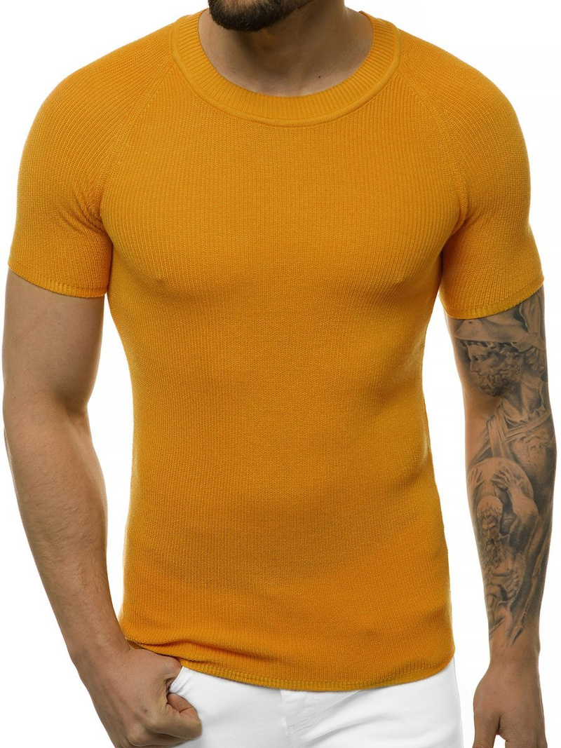 Мъжки пуловер камел OZONEE L/2474