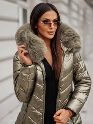 Дамско яке злато OZONEE JS/16M9100/403Z