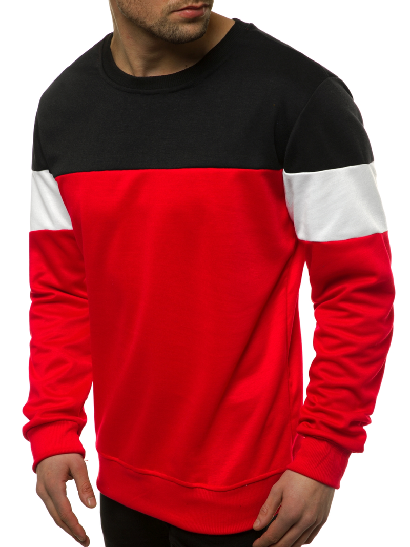 Мъжки суитшърт червена OZONEE JS/JZ11053