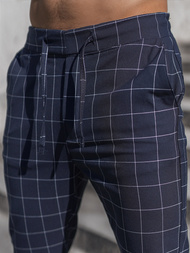 Мъжки панталони чино тъмносиньо OZONEE DJ/2275/22Z