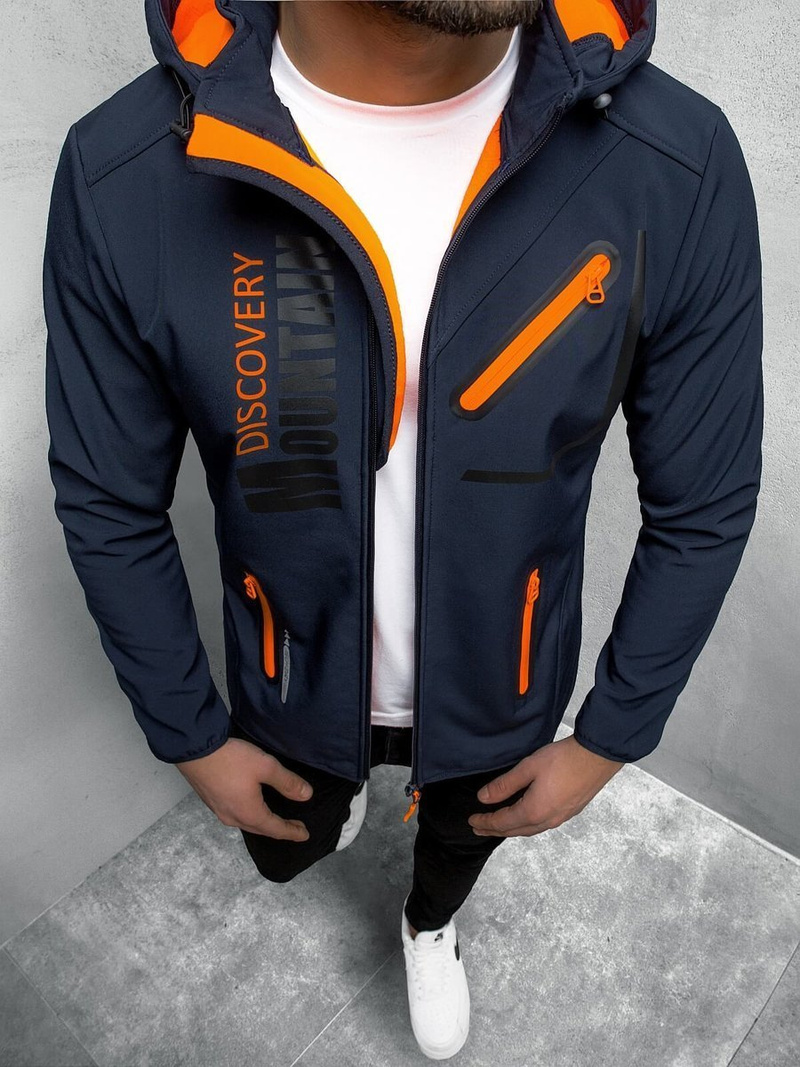 Мъжко softshell яке тъмнсиня OZONEE JS/HH023/4