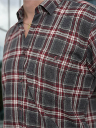 Мъжка риза бордо OZONEE V/V178