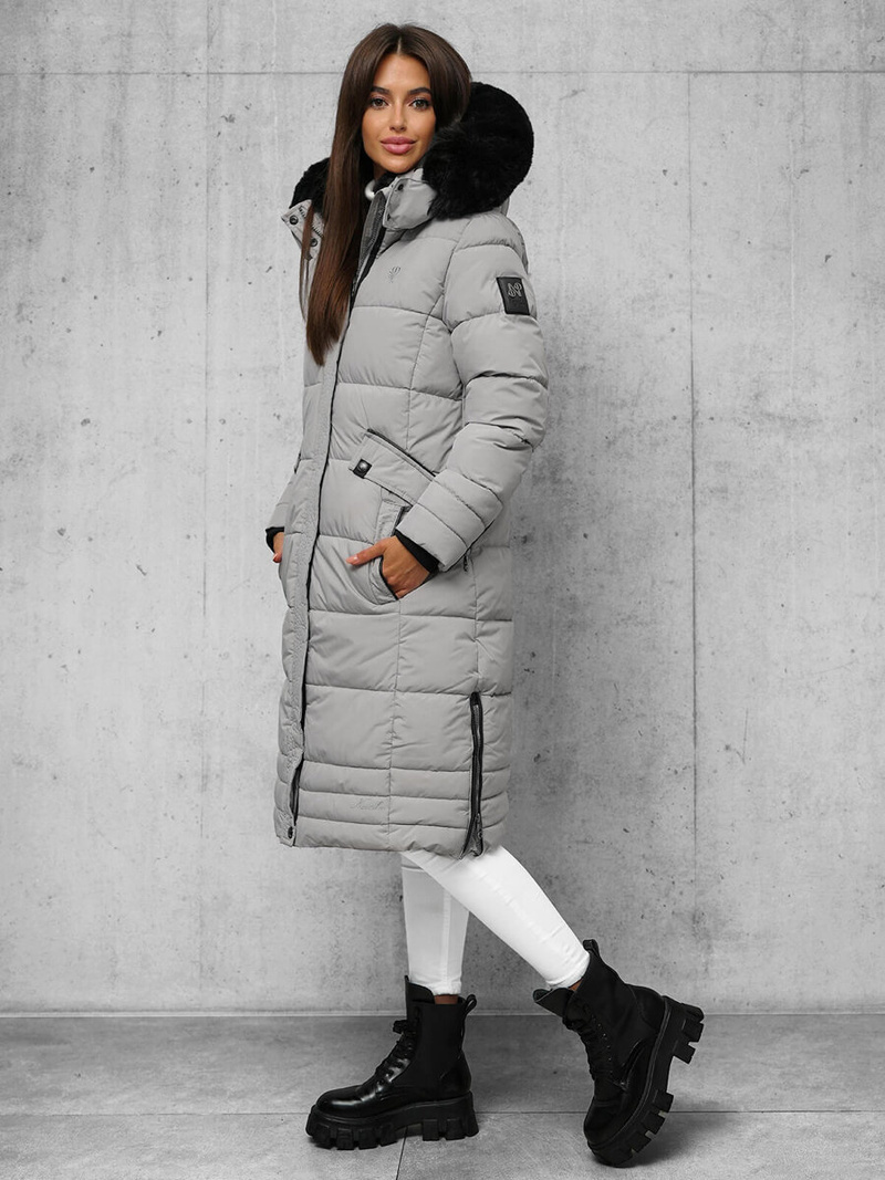 Дамско яке сива OZONEE O/W377