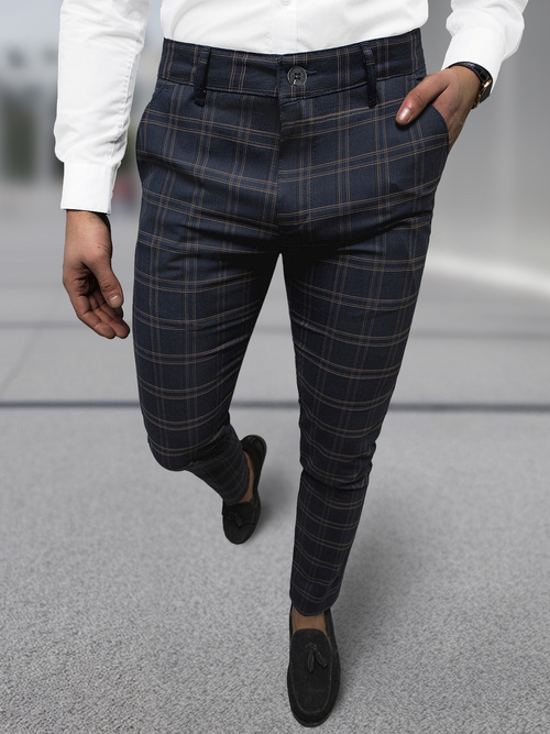 Мъжки панталони тъмносиньо OZONEE DJ/5632