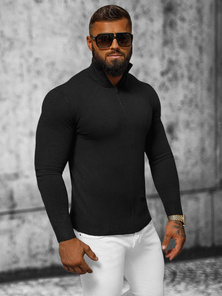 Мъжки пуловер черен OZONEE NB/MM6004/4Z