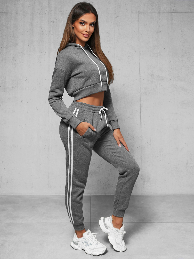 Дамски анцуг от две части графитен OZONEE JS/8C67/5