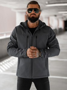 Мъжко яке softshell графитен OZONEE JS/27B6525/5Z