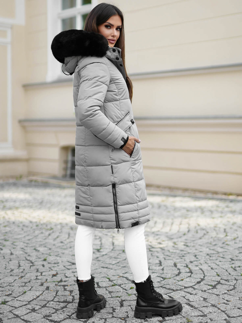 Дамско яке сива OZONEE O/W377Z