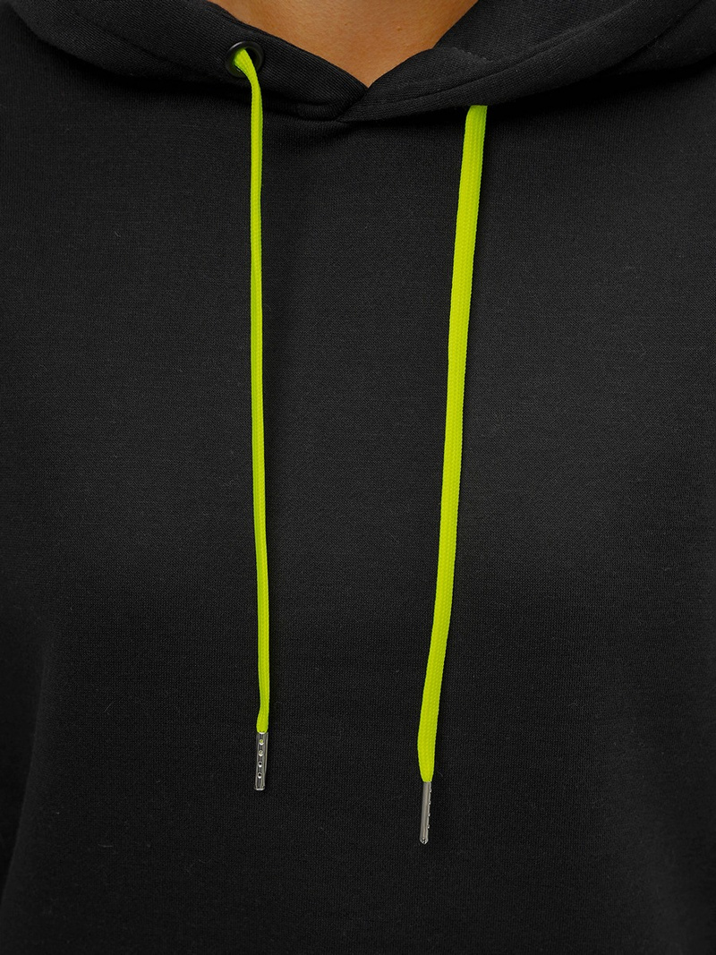 Дамски суитчър с качулка черна OZONEE JS/B26031Z