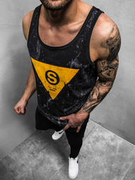 Мъжка тениска черна OZONEE JS/SS11057Z