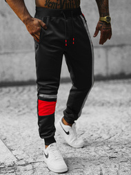 Мъжко долнище на анцуг черни OZONEE JS/K10132Z