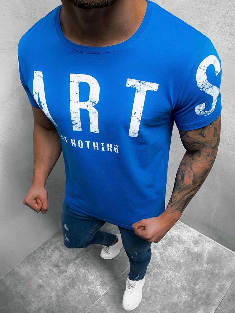 Мъжка тениска синя OZONEE O/1180Z