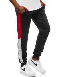 Мъжко долнище на анцуг черни OZONEE JS/JZ11012