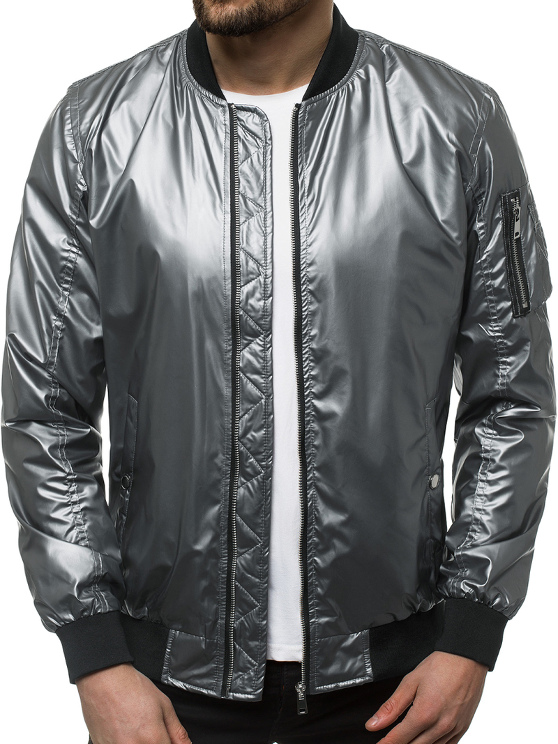 Мъжко яке сребърен OZONEE N/6147