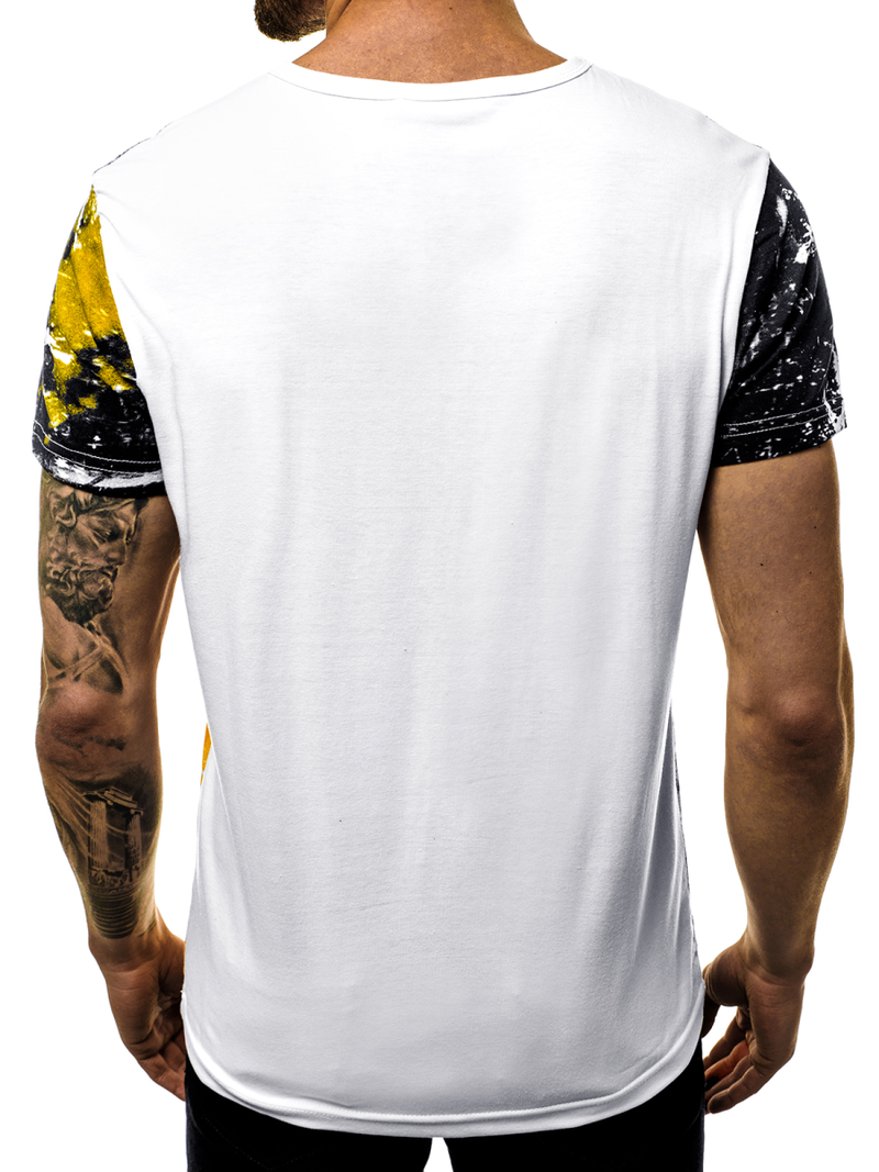 Мъжка тениска жълт OZONEE JS/SS10929