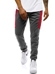 Мъжко долнище на анцуг графитно OZONEE JS/JZ11019