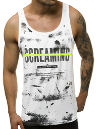 Мъжка тениска бяла OZONEE JS/SS11053