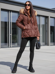 Дамско яке шоколад OZONEE JS/5M3226/158Z