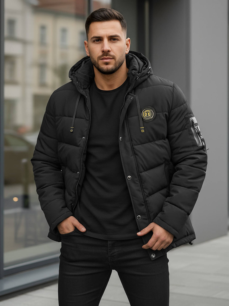 Мъжко яке черни OZONEE JS/57M7503/392Z